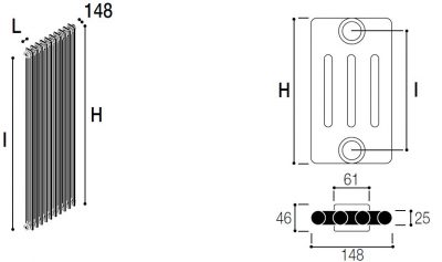 Immagine radiatore RMC 4 COLONNE